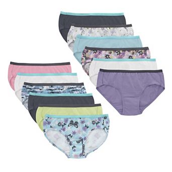 Girls Hanes® 12 Pack Ultimate Cotton Hipsters Underwear