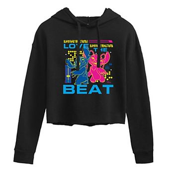 Disney's Lilo & Stitch Juniors' Love The Beat Cropped Hoodie