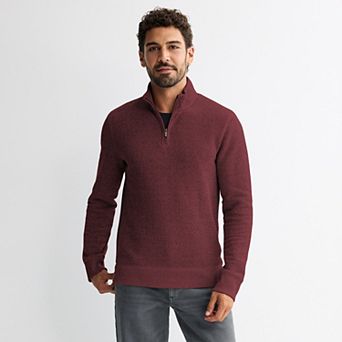 Men's Sonoma Goods For Life® Sweater Fleece Quarter Zip Pullover