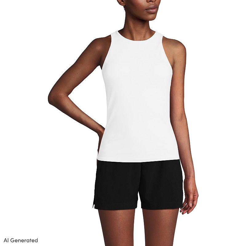 Women's Lands' End Fitted Crewneck Tank Top,