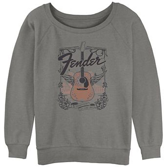 Juniors' Fender Handmade In The USA Slouchy Terry Graphic Pullover