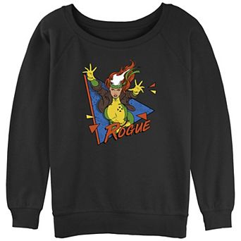 Juniors' X-Men Rogue 90s Style Graphic Slouchy Terry Pullover