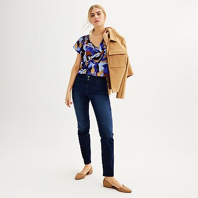 Women's Nine West Short Sleeve V-Neck Blouse