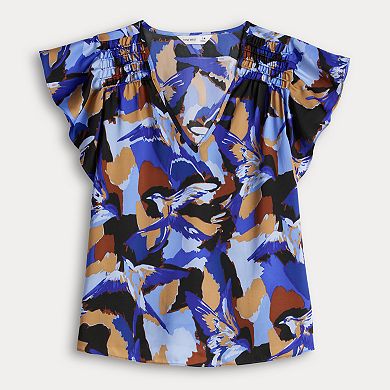 Women's Nine West Short Sleeve V-Neck Blouse