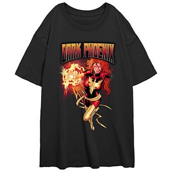 Juniors' X-Men Dark Phoenix Poster Oversized Graphic Tee