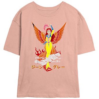 Juniors' X-Men Jean Grey Becoming Phoenix Skimmer Graphic Tee