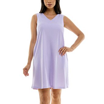 Women's Nina Leonard V-Neck Reversible Trapeze Dress