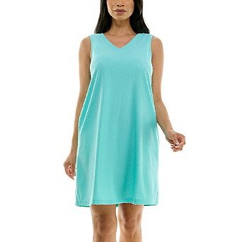 Women's Nina Leonard V-Neck Reversible Trapeze Dress