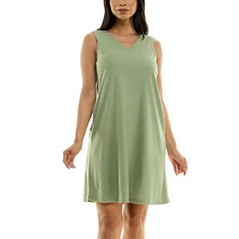 Women's Nina Leonard V-Neck Reversible Trapeze Dress