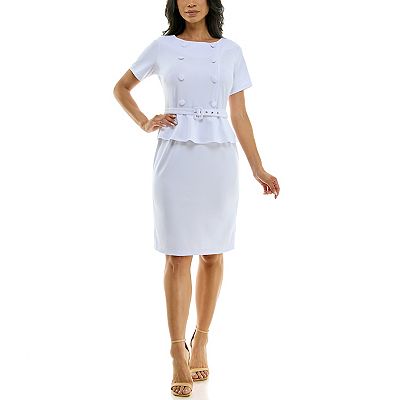 strapless open back dress Strapless Peplum Maxi Dress - White main image 1