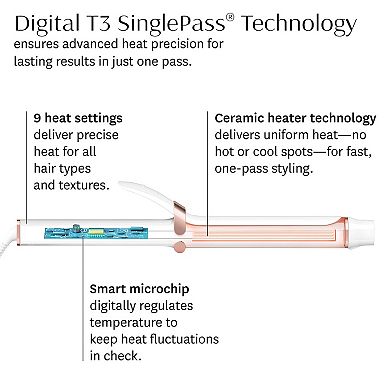 SinglePass Curl X 1 Ceramic Extra-Long Barrel Curling Iron