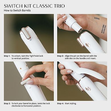 Switch Kit Classic Trio Interchangeable Curling Iron with 3 Barrels