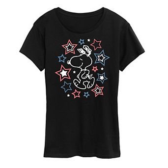 Women's Peanuts Snoopy Stars Graphic Tee