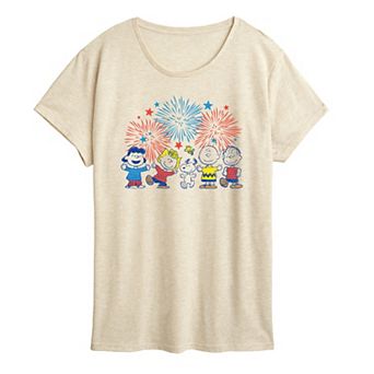 Women's Peanuts Fireworks Graphic Tee
