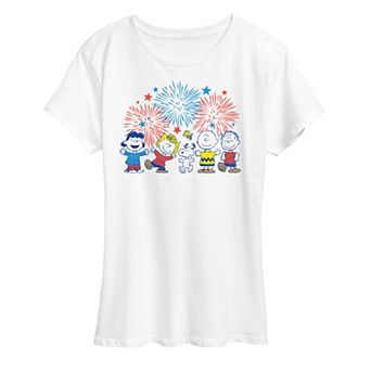 Women's Peanuts Fireworks Graphic Tee