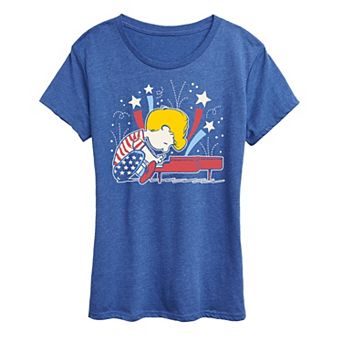 Women's Peanuts Schroeder Americana Graphic Tee