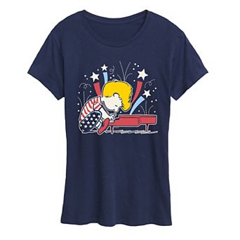 Women's Peanuts Schroeder Americana Graphic Tee
