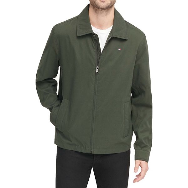 Men's Tommy Hilfiger Micro-Twill Golf Jacket Color: Olive Size: M