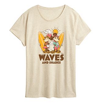 Disney's Mickey & Minnie Mouse Women's Waves and Shades Graphic Tee