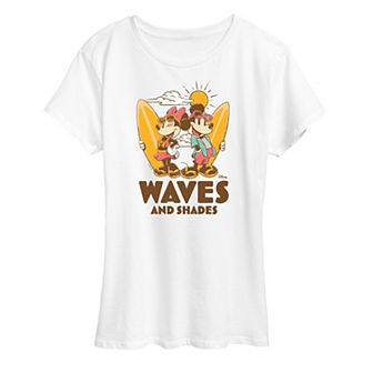 Disney's Mickey & Minnie Mouse Women's Waves and Shades Graphic Tee