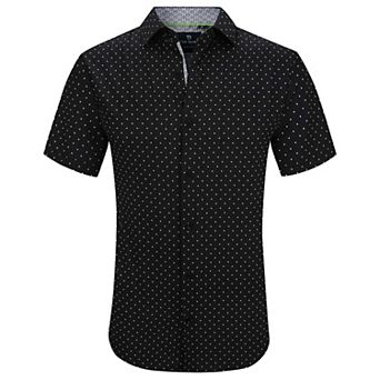 Tom Baine Slim Fit Short Sleeve Performance Stretch Button Down
