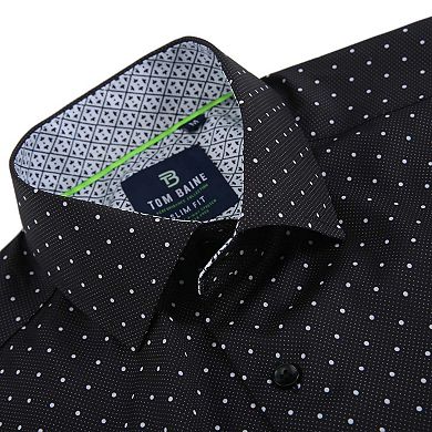 Tom Baine Slim Fit Short Sleeve Performance Stretch Button Down