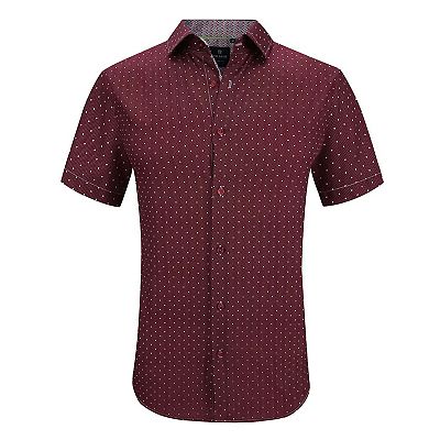 Tom Baine Slim Fit Short Sleeve Performance Stretch Button Down