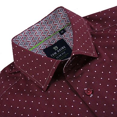 Tom Baine Slim Fit Short Sleeve Performance Stretch Button Down