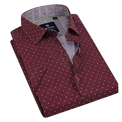 Tom Baine Slim Fit Short Sleeve Performance Stretch Button Down