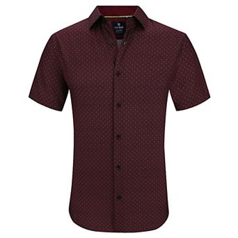 Tom Baine Slim Fit Short Sleeve Performance Stretch Button Down