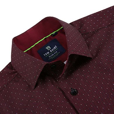 Tom Baine Slim Fit Short Sleeve Performance Stretch Button Down