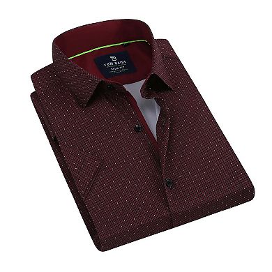Tom Baine Slim Fit Short Sleeve Performance Stretch Button Down