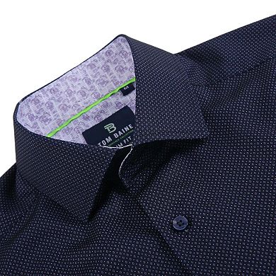 Tom Baine Slim Fit Short Sleeve Performance Stretch Button Down