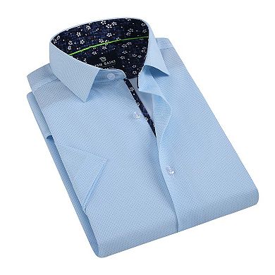 Tom Baine Slim Fit Short Sleeve Performance Stretch Button Down