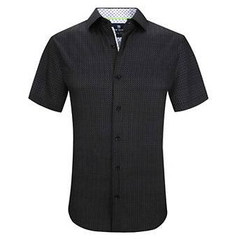 Tom Baine Slim Fit Short Sleeve Performance Stretch Button Down