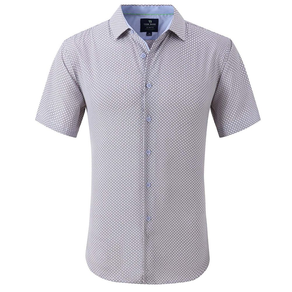 Tom Baine Micro Performance Short Sleeve Shirt - Blue