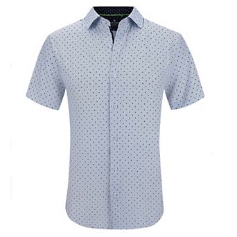 Tom Baine Slim Fit Short Sleeve Performance Stretch Button Down
