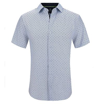 green emerald velvet dress Suslo Solid Stretch Short Sleeve Shirt (SC515-White) – Suslo Couture main image 0