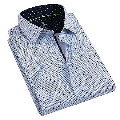 Tom Baine Slim Fit Short Sleeve Performance Stretch Button Down