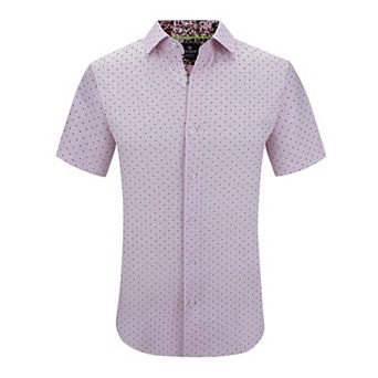 Tom Baine Slim Fit Short Sleeve Performance Stretch Button Down