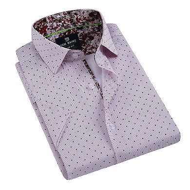Tom Baine Slim Fit Short Sleeve Performance Stretch Button Down