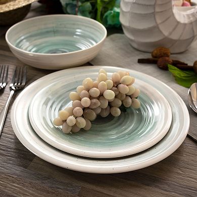 Elama Potters Wheel 12 Piece Lightweight Melamine Dinnerware Set