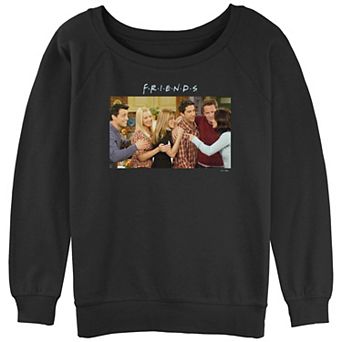 Juniors' Friends Group Scene Graphic Slouchy Terry Pullover