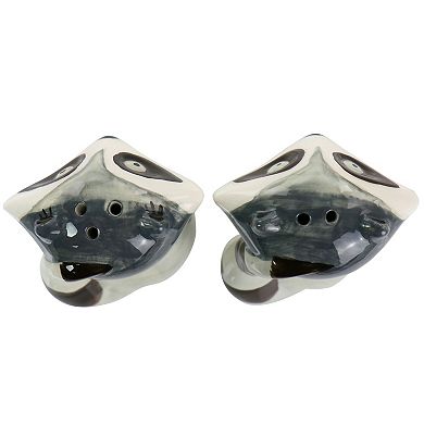 Gibson Home Woodland Raccoon 2 Piece Hard Dolomite Salt and Pepper Set
