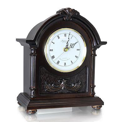 Bedford Clock Collection Wood Mantel Clock With Chimes