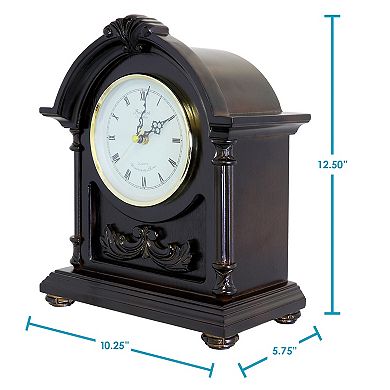 Bedford Clock Collection Wood Mantel Clock With Chimes