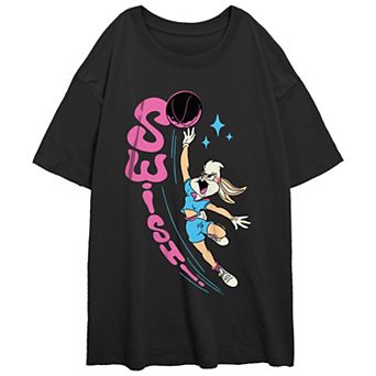 Juniors' Looney Tunes Lola Bunny Swish! Oversized Graphic Tee