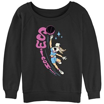 Juniors' Looney Tunes Lola Bunny Swish! Graphic Slouchy Terry Pullover