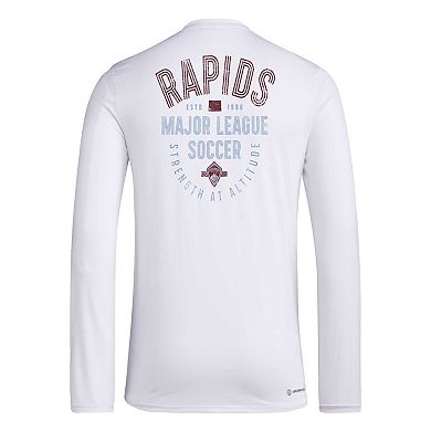 Men's adidas White Colorado Rapids Local Stoic Long Sleeve T-Shirt