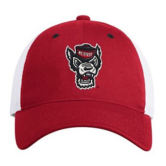 Men's adidas Red NC State Wolfpack Mascot Slouch Trucker Adjustable Hat